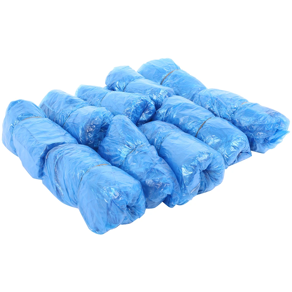 In Stock 1000pcs Shoes Cover Case Disposable Plastic Anti Droplet Dust Rain Shoe Covers Disposable Waterproof Shoe Cover Pouch