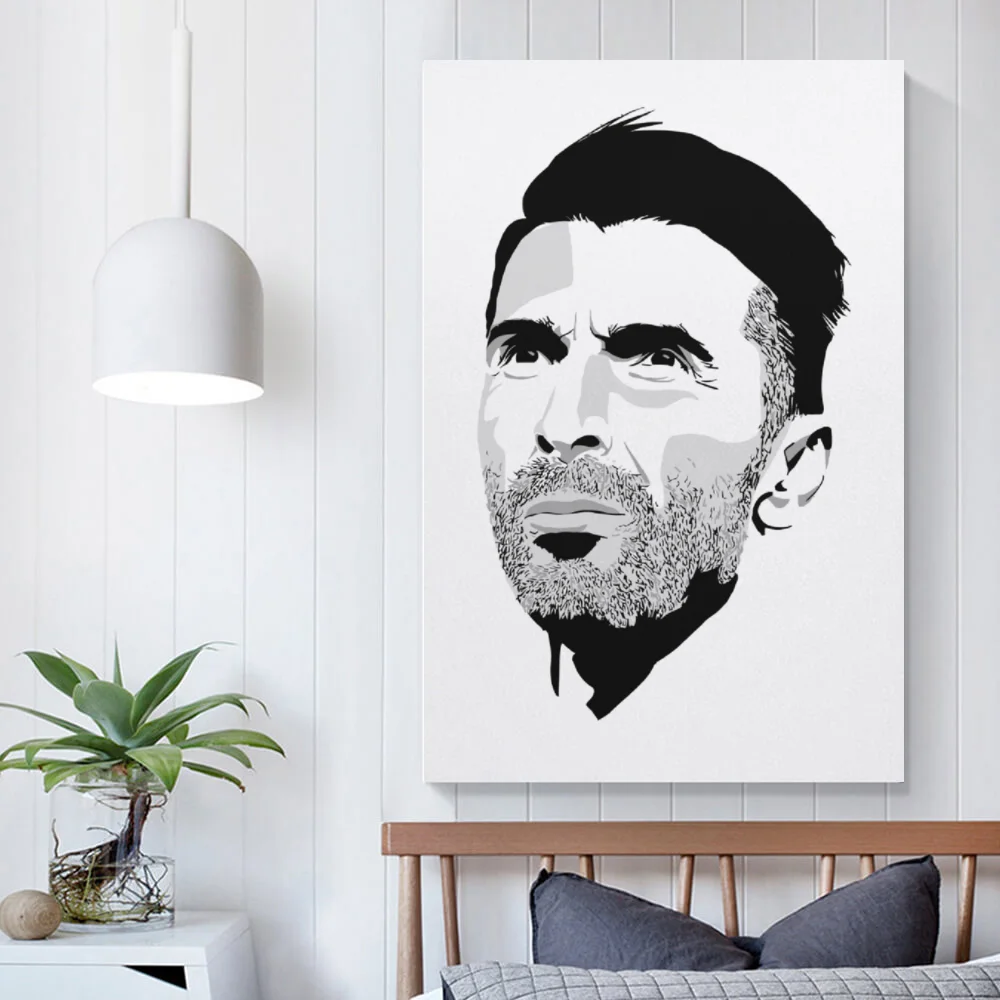 

Decoration Print Painting Gianluigi Buffon Legend Captain Canvas Picture for Living Room Wall Room Art Poster Frame Modern Home