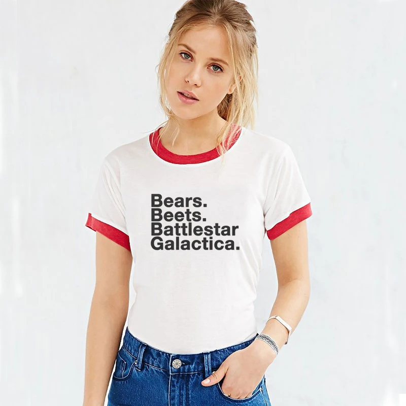 Футболка женская с круглым вырезом и коротким рукавом из хлопка | Женская одежда