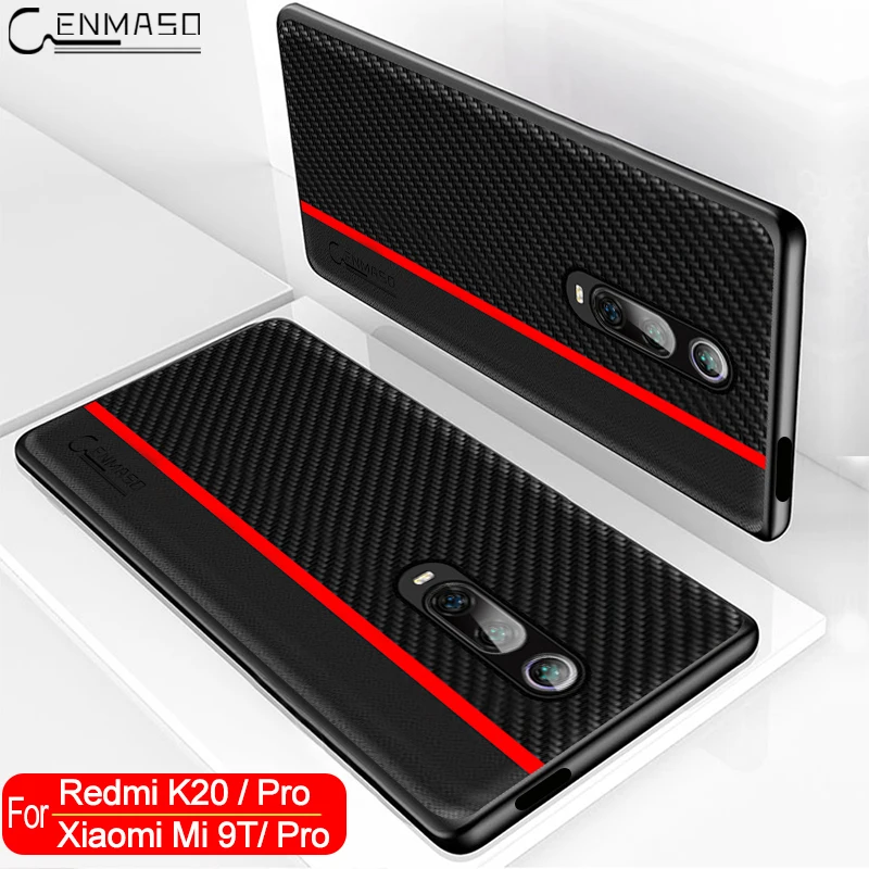 

for Redmi K40 Pro Poco F3 Case Carbon Fiber Leather Back Cover for Xiaomi Mi 9T 10T Redmi Note 10 8 Pro K20 K30 Pro POCO X2 Case