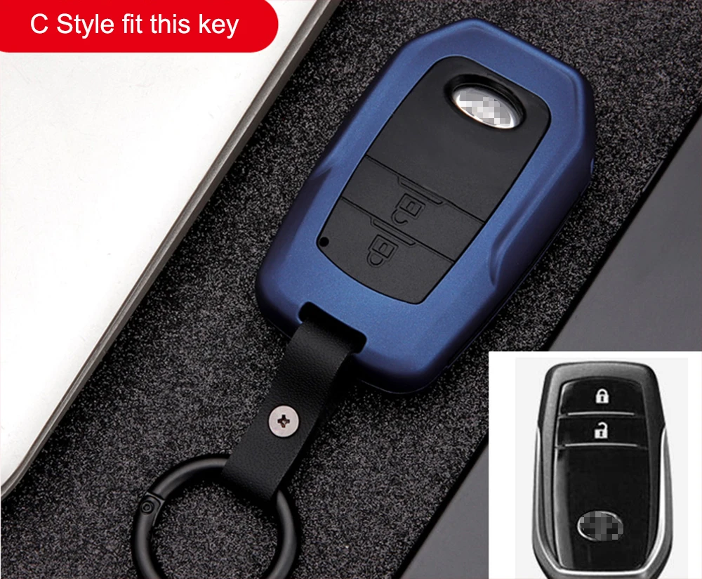 

ABS Car Smart 2 Button Remote Key Cover Case Holder Protect Keychain Keyring Keycase for TOYOTA LEVIN COROLLA Key Chain Ring