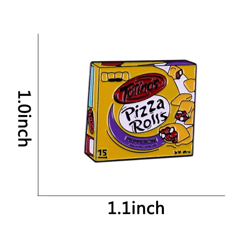 Эмалированная булавка TTTotino's в виде рулонов пиццы значок для еды Подарочная