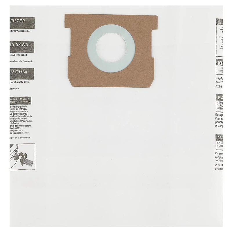 

Top Deals for Shop Vac Bags 9066100, 90661 Type E Replacement for Shop Vac 5-8 Gallon Vacuum Replacement Filter Bags