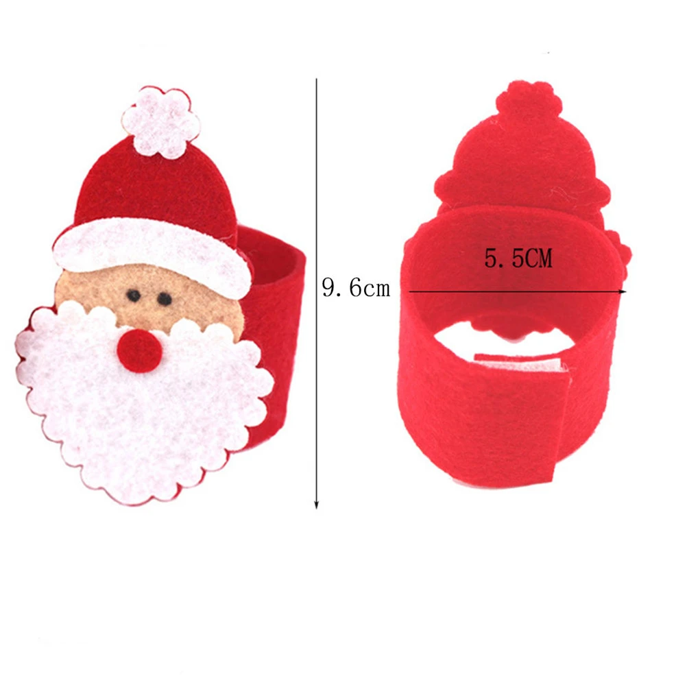 Горячая Распродажа рождественское кольцо для салфеток с Санта-Клаусом | Дом и сад