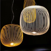 modern pendant lights replica foscarini spokes 12 hanging lamp led birdcage fixture living room dining room indoor lighting