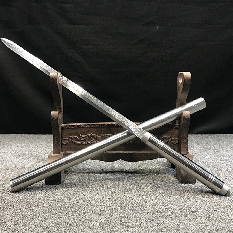 

Металлический меч и Stick Самооборона Поставки 76 см весом более 2 кг клинок из марганцевой стали Нержавеющая сталь ножны место автомобиля Спа...