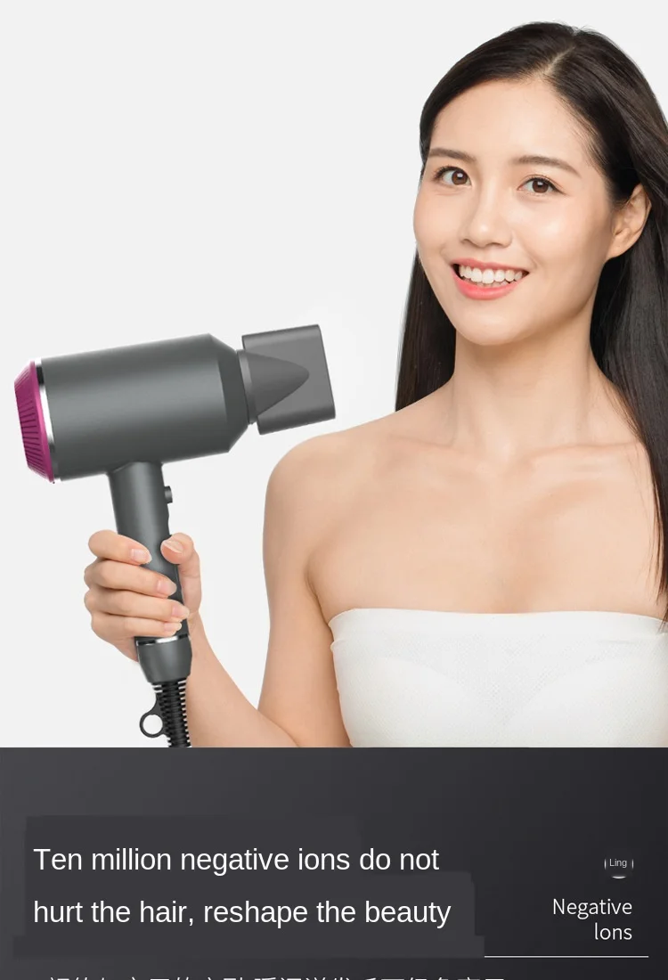 

220V Hair Dryer Strong Wind Professional Hair dryer Salon Dryer Hot &Cold Wind Negative Ionic Hammer Blower