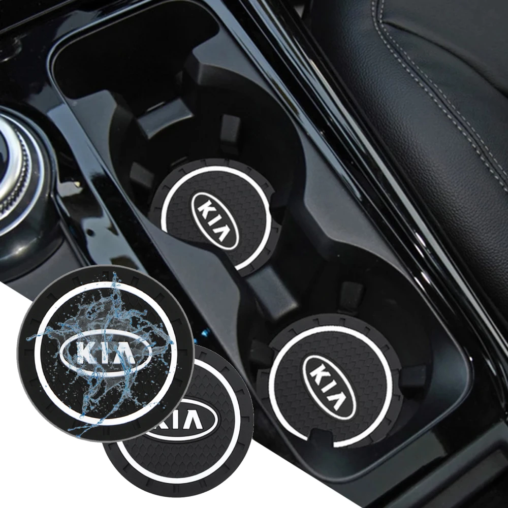 

Car Water Cup Holder Pad Anti-slip Slot Mat Silica Gel Coaster Interior For KIA Cerato Sportage R K2 K3 K5 RIO 3 4 Sorento
