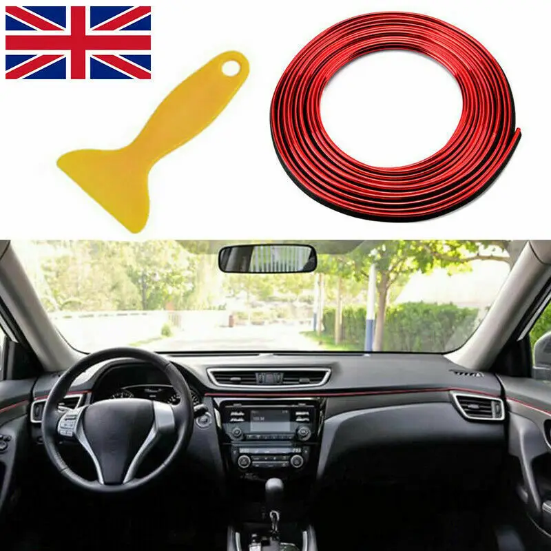 

5M Red Trim Edge Gap Line Car Interior Exterior Decoration Styling Molding Strip