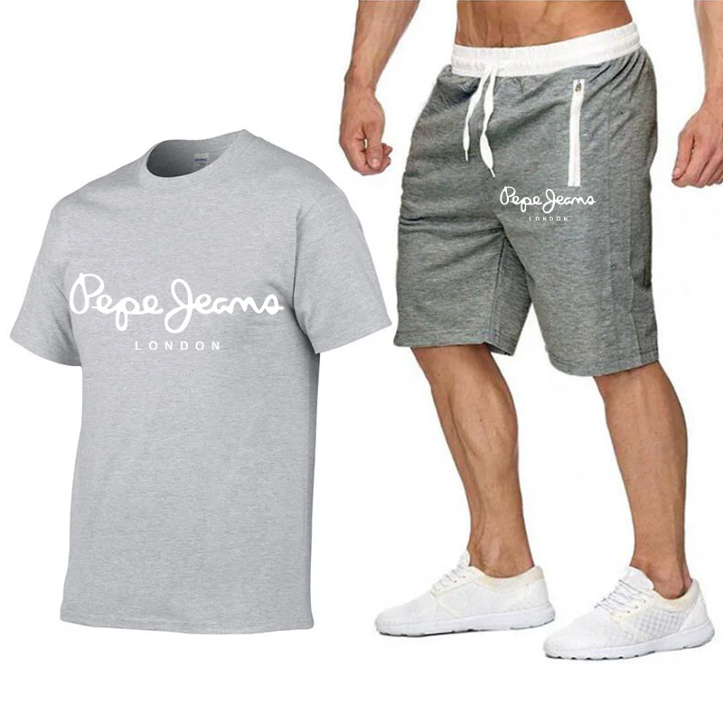 

Men's sports T-shirt and shorts suit High-quality printed breathable and quick-drying sports casual wear 2021 summer new style