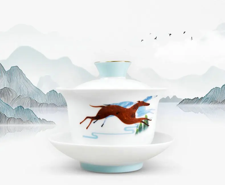 Пиалы для чая TAE tea GaiWan фарфорная чашка для чая Dayi "Wang Shi" чайные принадлежности чайные инструменты чайные наборы 150 мл