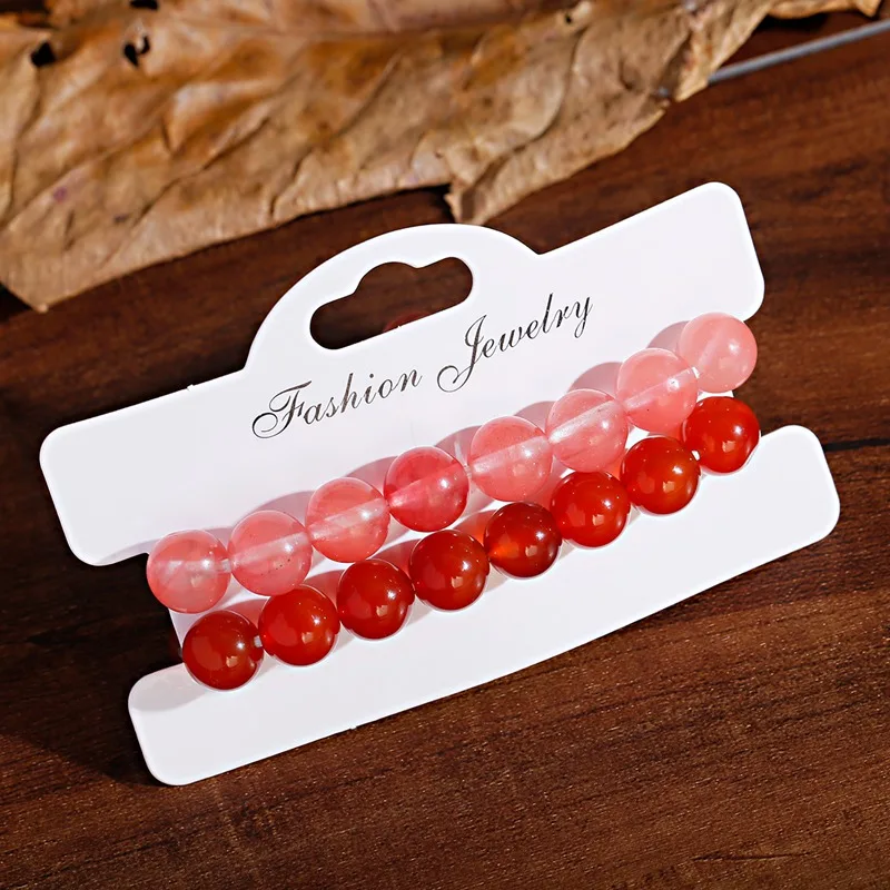 

2PCS/Lot Handmade Charm Men Weaving Bracelet Ethnic 10MM Red Stone Beads Bracelets For Women Yoga Friendship