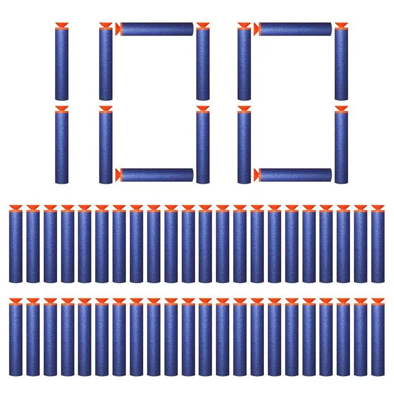 

100Pcs 7.2cm EVA Soft Bullets For Nerf Hollow Hole Head Refill Darts Outdoor Toy Gun For Series Blasters Children Gifts Hunting