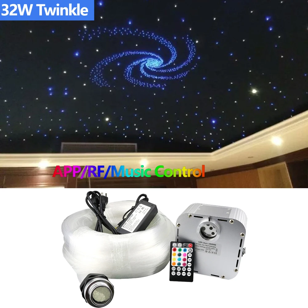 Волоконно оптический свет 32 Вт мерцающие RGB светодиодные потолочные светильники