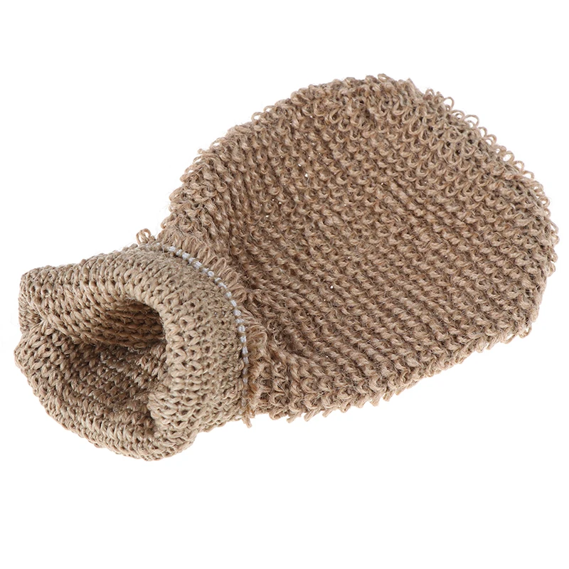 Bathing Exfoliating Hemp Glove Mitt Mitten Bath Sponge Scrubber Remove Dead Skin Deep Clean & Invigorate Skin Double Side
