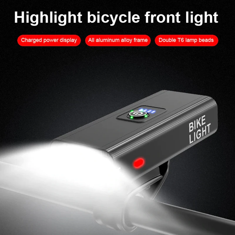 

CYCLE ZONE 1200 Lumens 2*T6 Bicycle Light USB Charging LED MTB Front Lamp Headlight Aluminum Ultralight Flashlight Bike Light