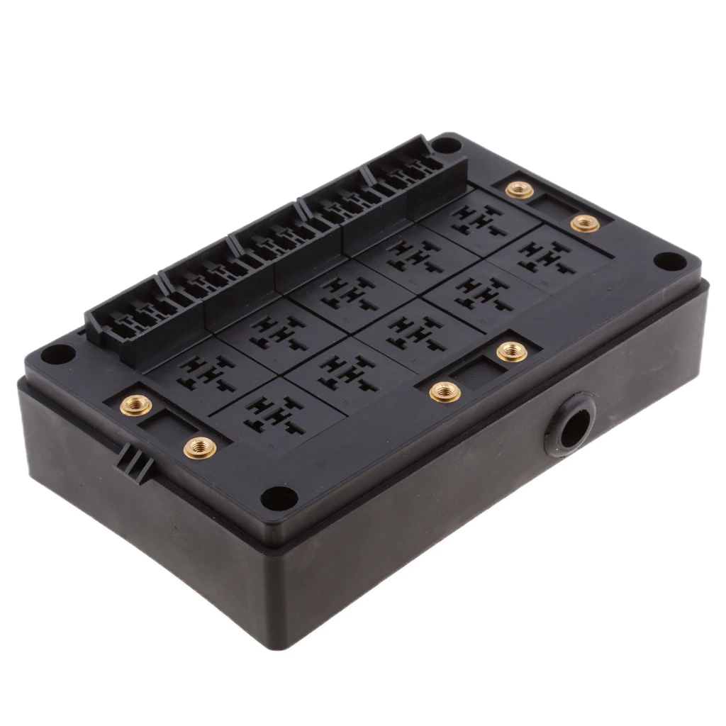 

Automotive 18 Way Fuse Relay Box Holder Block Circuit Protector Terminals