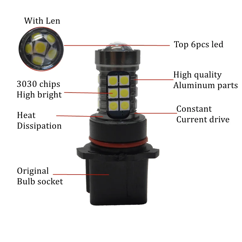 Автомобильные светодиодные лампы Противотуманные фары светильник вождения DRL