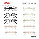 Meeshow ReadingGlasses 10PCS Ретро прозрачные модные очки Lesebrillen смешанные цвета смешанные мощности очки для чтения оптом