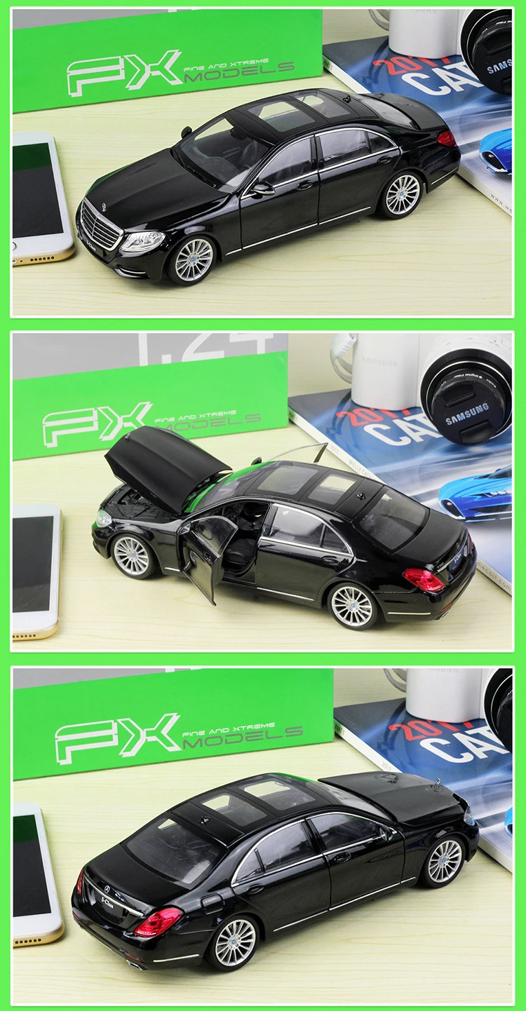 WELLY 1:24 масштабная модель симулятора автомобиля Benz s-класса классический литой автомобиль металлический сплав автомобиль игрушки для детей подарок игрушка автомобиль коллекция