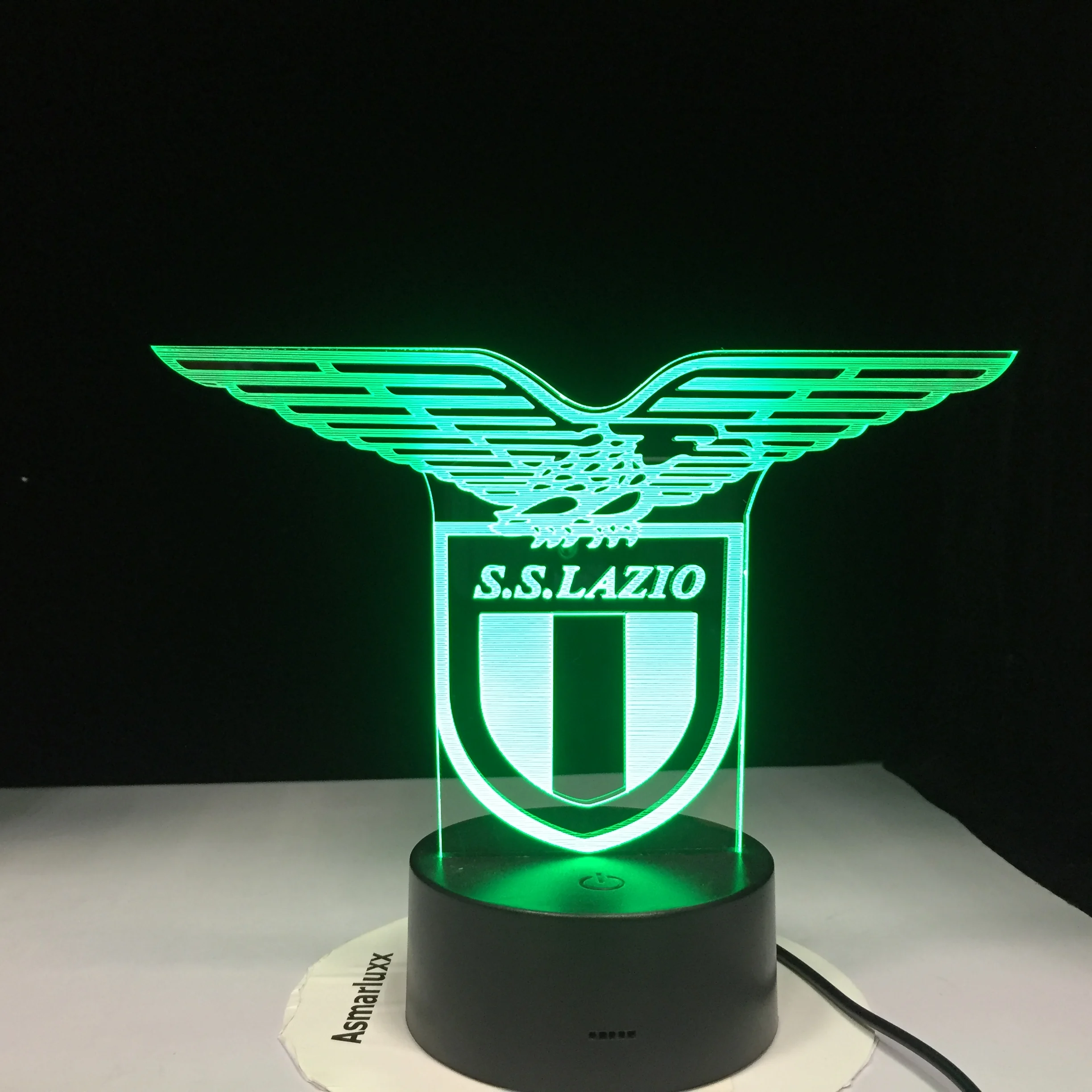 Ss Lazio итальянский клуб светодиодный 3d-ночник лампа сенсорный датчик 7 цветов Изменение офиса клуба дома Бар комнаты декоративный Настольный светильник