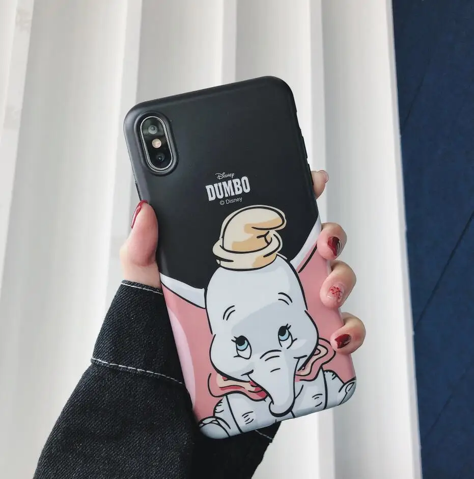 Милый простой мультфильм волна точка Dumbo IMD для iphone 6 6S 7 7plus 8 8Plus iphone X XR MAX чехол для телефона - Цвет: xiaofeixiang