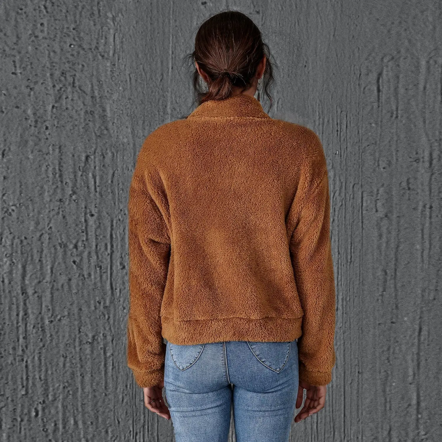 

High Street Autumn Winter Warm jacket woman 2020 Fashion Thick Women's Fleece Jacket Faux Fur Plush Warm lady Jackets coats