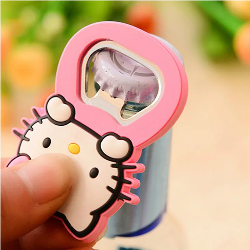 Модный мультяшный милый Doraemon Hello Cat Ститч медведь магниты на холодильник с открывалкой друг бизнес сувенир магнитная наклейка TZ06