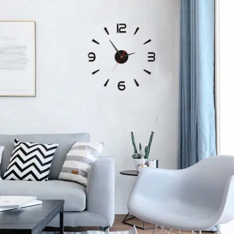 Цифровые настенные часы сделай сам маленькие красные современные зеркальные с