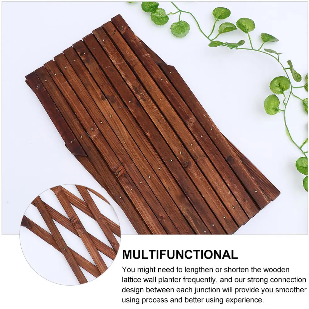 

Wooden Fence Outdoor Garden Trellis Expanding Fence Plant Climb Support
