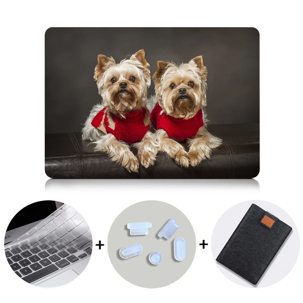 MTT чехол с милым котом и собакой для Macbook Air 11 13 Pro retina 13 15 с сенсорной панелью для mac book 12 дюймов Сумка для ноутбука с животными - Цвет: MB04
