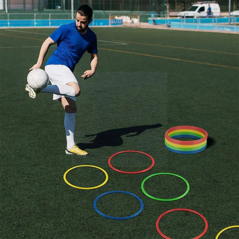 

12 Pcs/set 40cm Dia Soccer Speed Agility Rings Abs Pace Lap Sensitive Soccer Tool Football Training Training Equipment Equi D1e6