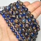 Бусины Из Натурального синего камня, Перегородчатые бусины, свободные бусины-распорки для изготовления ювелирных изделий, 46810 мм, аксессуары для ожерелья, браслета