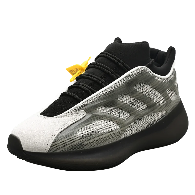 

2021 Autumn Men's Shoes Sneakers Lace-Up Striped Cross-tied Shallow Round Toe Fashion Novelty Air Mesh Casuals