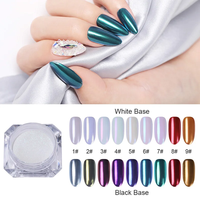 1 г зеркальный блестящий Блестящий Порошок для ногтей хромовый пигмент