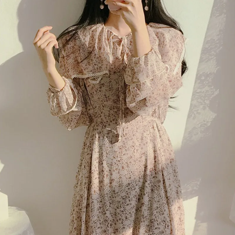 Платье рубашка длинное ТРАПЕЦИЕВИДНОЕ с зауженной талией и цветочным