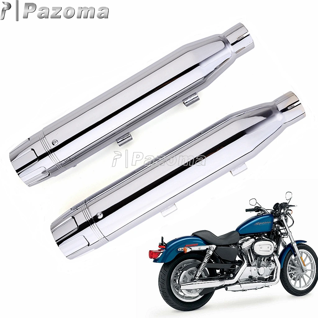 Хромированный выхлопной глушитель 3 1/4 дюйма колпачок заготовки для Harley Superlow XL883L