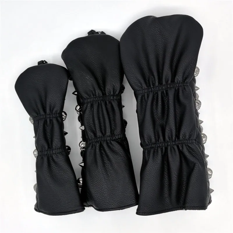 [Заклепки с черным черепом] Премиум Чехлы для гольфа водителей Гольф трассы лес