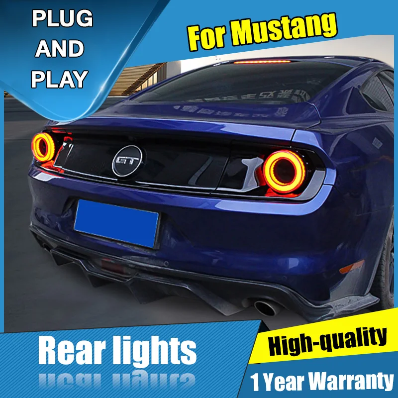 Автомобильный Стайлинг для ford Mustang задняя фара 15-19 для Mustang задние фонари, выделенный Автомобильный свет, светодиодные задние фонари с 2 шт