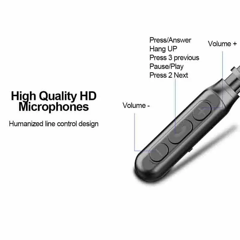 Беспроводные Bluetooth наушники спортивные для бега стерео гарнитура с супер басами
