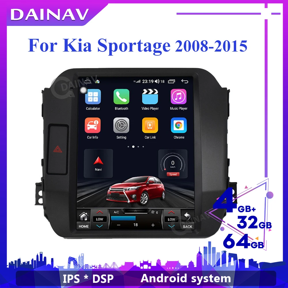 

2 din Android 10.0 car stereo auto radiocar radio For Kia Sportage 2008-2015 Tesla screen multimedia player GPS navigator