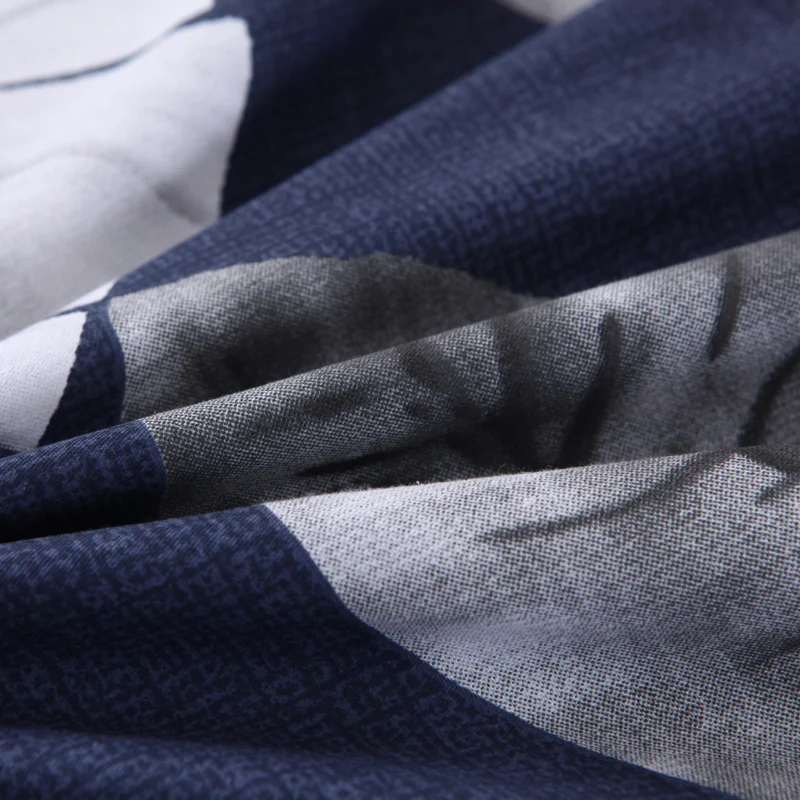 Новое поступление голубой пододеяльник с принтом в виде листьев дерева 100% хлопок