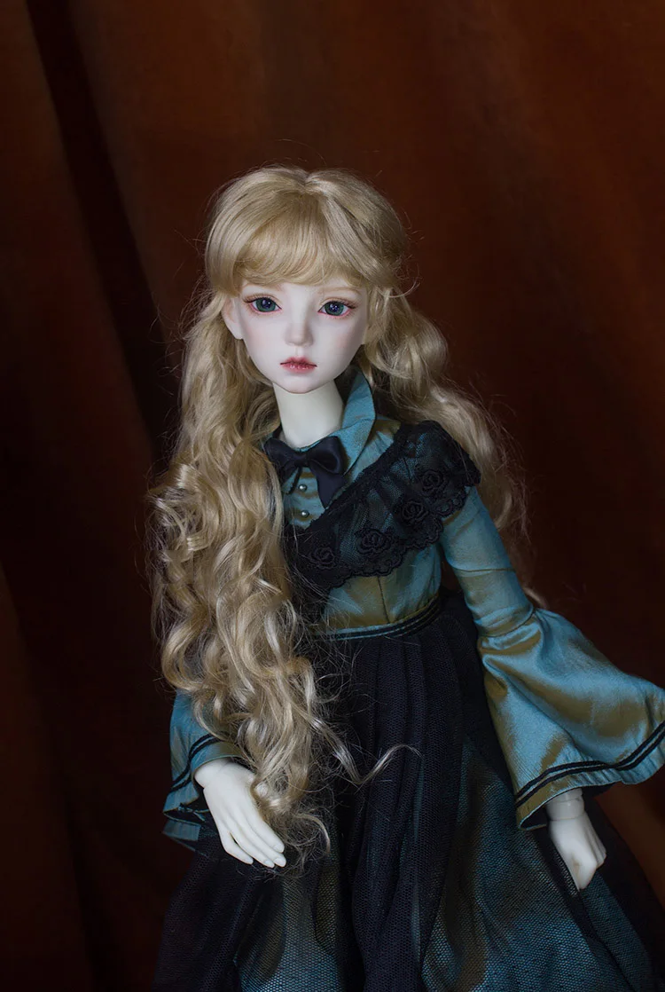 

Парик для куклы BJD, подходит для 1-3 1-4 1-6 размеров, Классическая Волна, большой объем, имитация мохерового парика, аксессуары для кукол