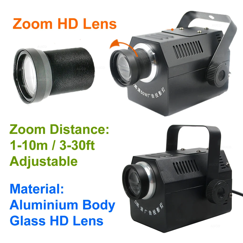 AUCD 30 Вт 50 Вт светодиодный логотип рекламный проектор домашнее барное Кафе Магазин персональное шоу ночной клуб s(без карты рисунка
