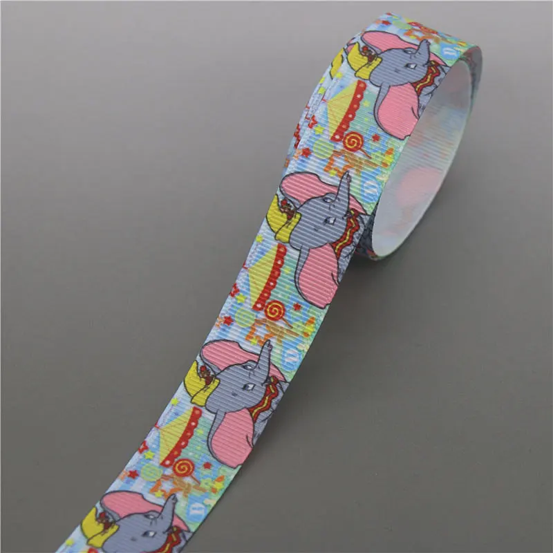10136 DHK 10 ярдов слон животные напечатанный Grosgrain ленточный аксессуар Hairbow головные уборы украшение «сделай сам» оптом OEM B1857 - Цвет: 10136