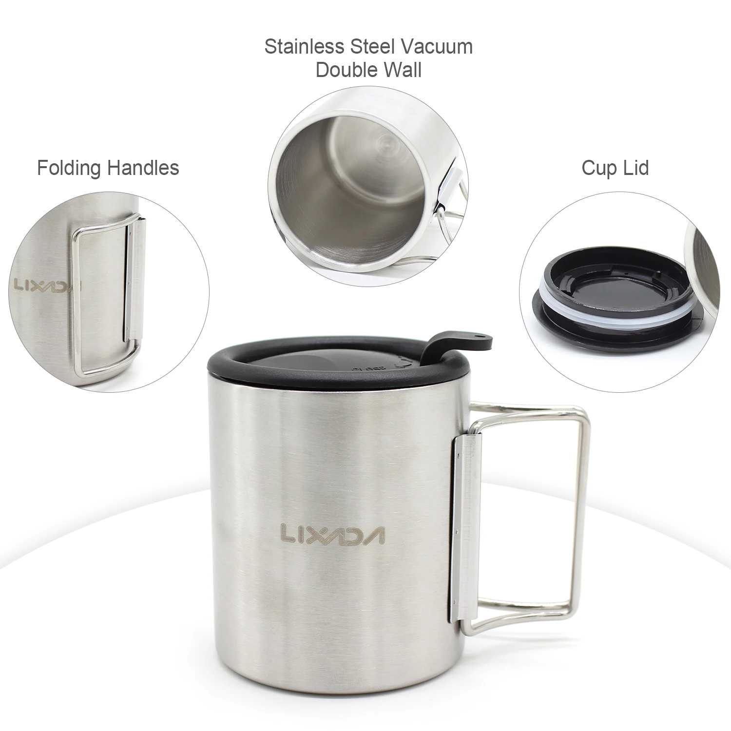 Lixada 220 мл походная посуда уличная кружка портативная чашка для пикника воды из