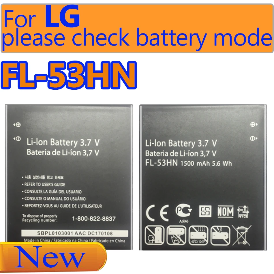1500 мА/ч сотовый телефон запасная батарея на FL 53HN для LG P990 или рюкзак с
