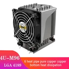 Coolсерверная 4U-M96 6 радиатор с тепловым корпусом, Воздушная охлаждающая Материнская плата Intel Supermicro 8380H для LGA4189