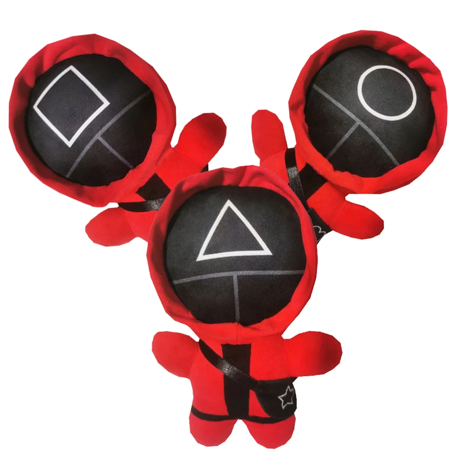 

2021 мягкая плюшевая игрушка-сквид, кавайная Мягкая кукла, корейский Забавный мультяшный кальмар, игра, персонажи, игрушки на Хэллоуин, Рождес...