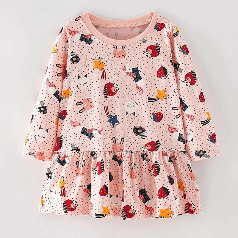 

Детское цельнокроеное платье-принцесса из 100% хлопка с длинным рукавом